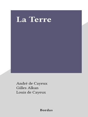 cover image of La Terre